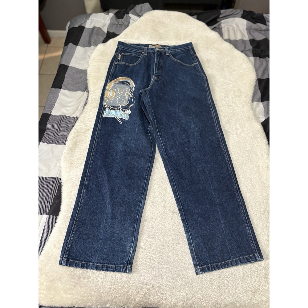 Vintage Southpole Jeans Mens 32 Baggy Y2K Headphone Monkey Embroidered Hip Hop